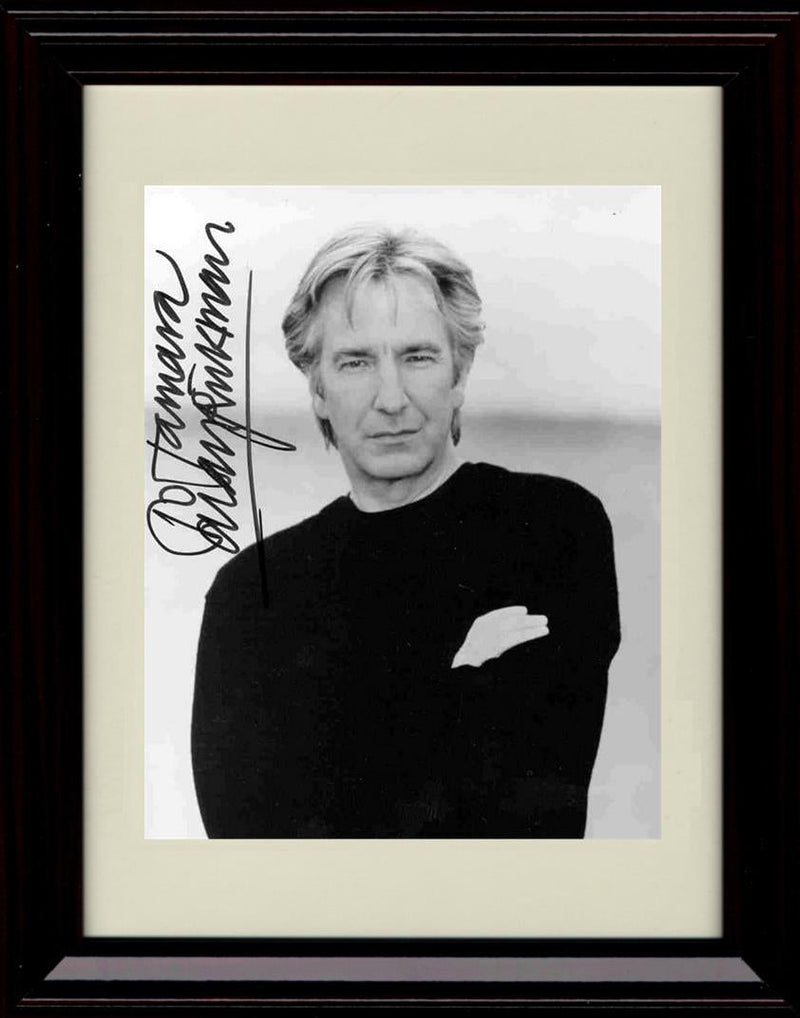 8x10 Framed Alan Rickman Autograph Promo Print - Black and White Arms Crossed Framed Print - Movies FSP - Framed   