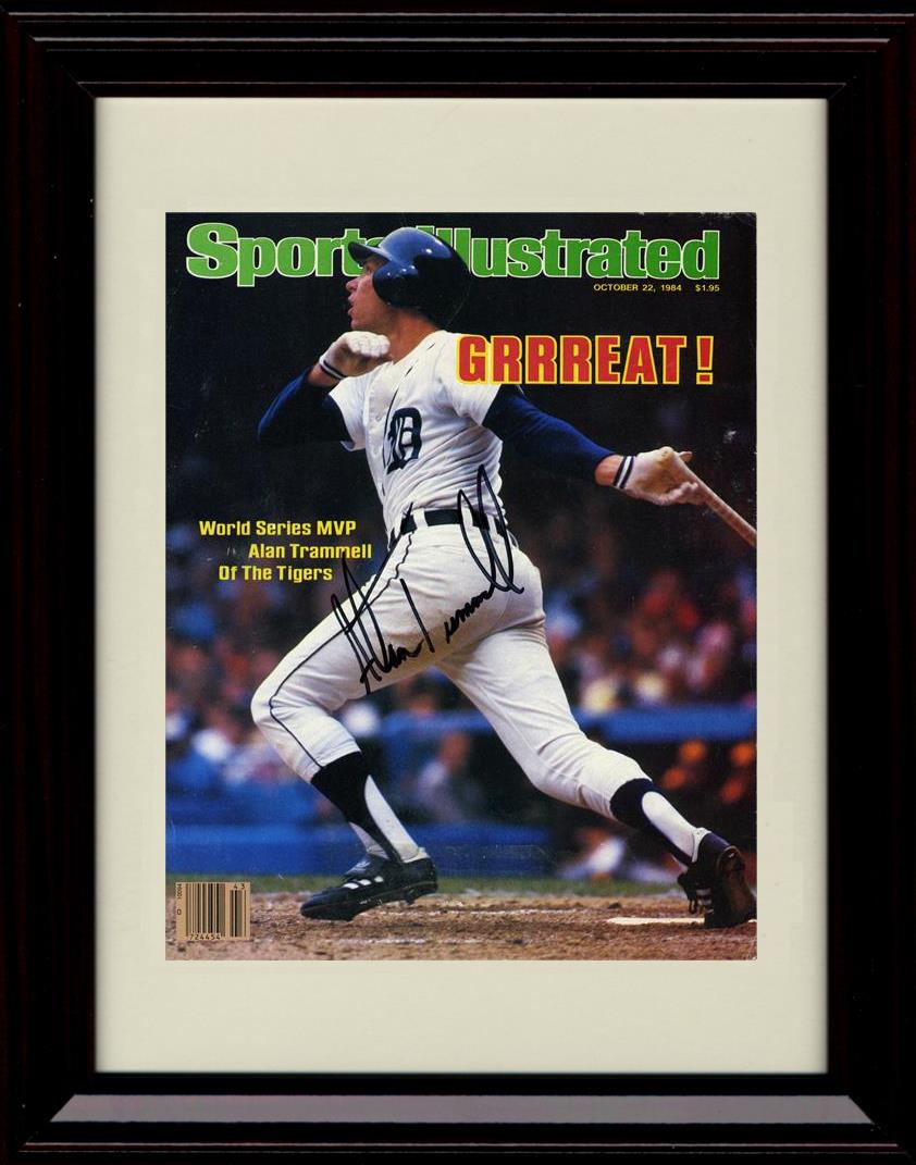 Framed 8x10 Alan Trammel - Sports Illustrated WS MVP - Detroit Tigers Autograph Replica Print Framed Print - Baseball FSP - Framed   