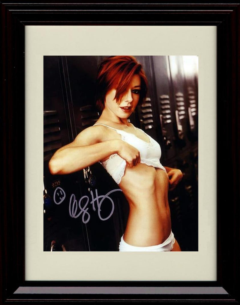 8x10 Framed Alyson Hannigan Autograph Promo Print - Torso Pose Framed Print - Movies FSP - Framed   