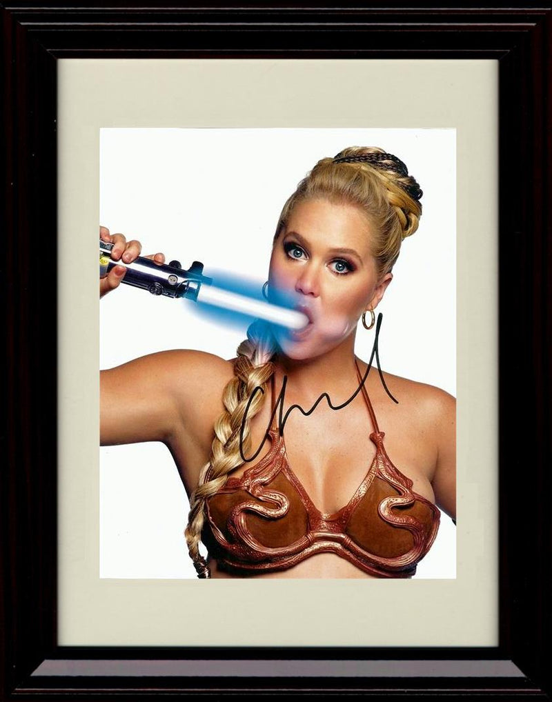 8x10 Framed Amy Schumer Autograph Promo Print - Portrait Framed Print - Television FSP - Framed   