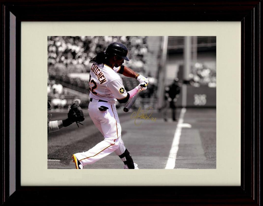 Unframed Andrew McCutchen - Swinging Black and White and Color - Pirates Autograph Replica Print Unframed Print - Baseball FSP - Unframed   