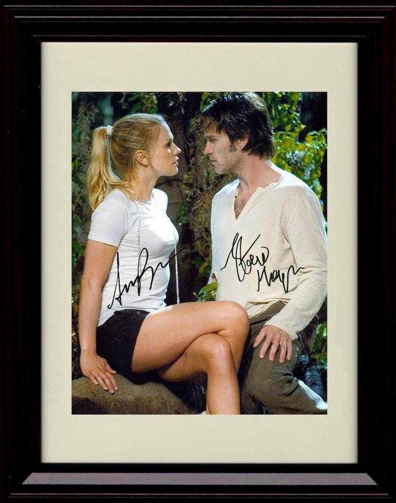 Unframed Anna Paquin and Stephen Moyer Autograph Promo Print - Portrait Unframed Print - Television FSP - Unframed   