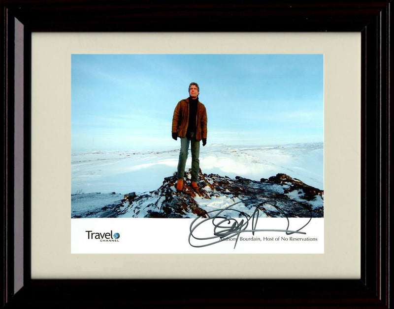 8x10 Framed Anthony Bourdain Autograph Promo Print - Landscape Framed Print - Television FSP - Framed   