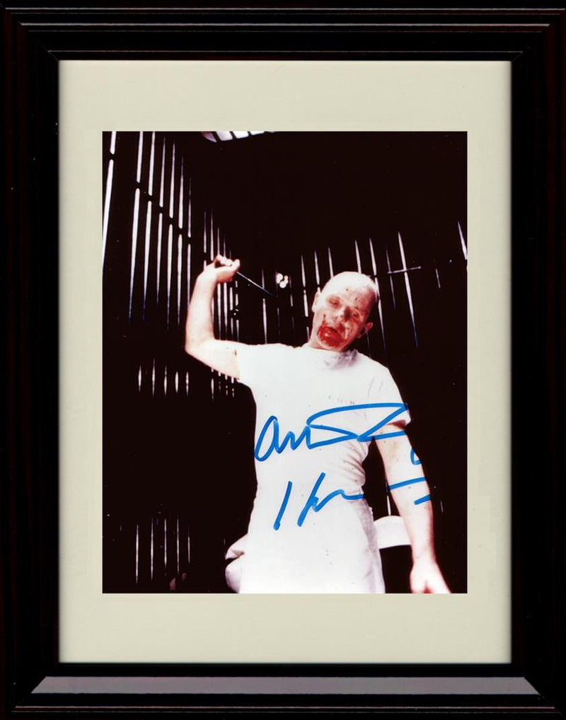 8x10 Framed Anthony  Hopkins Autograph Promo Print - Silence Of The Lambs Escape Framed Print - Movies FSP - Framed   
