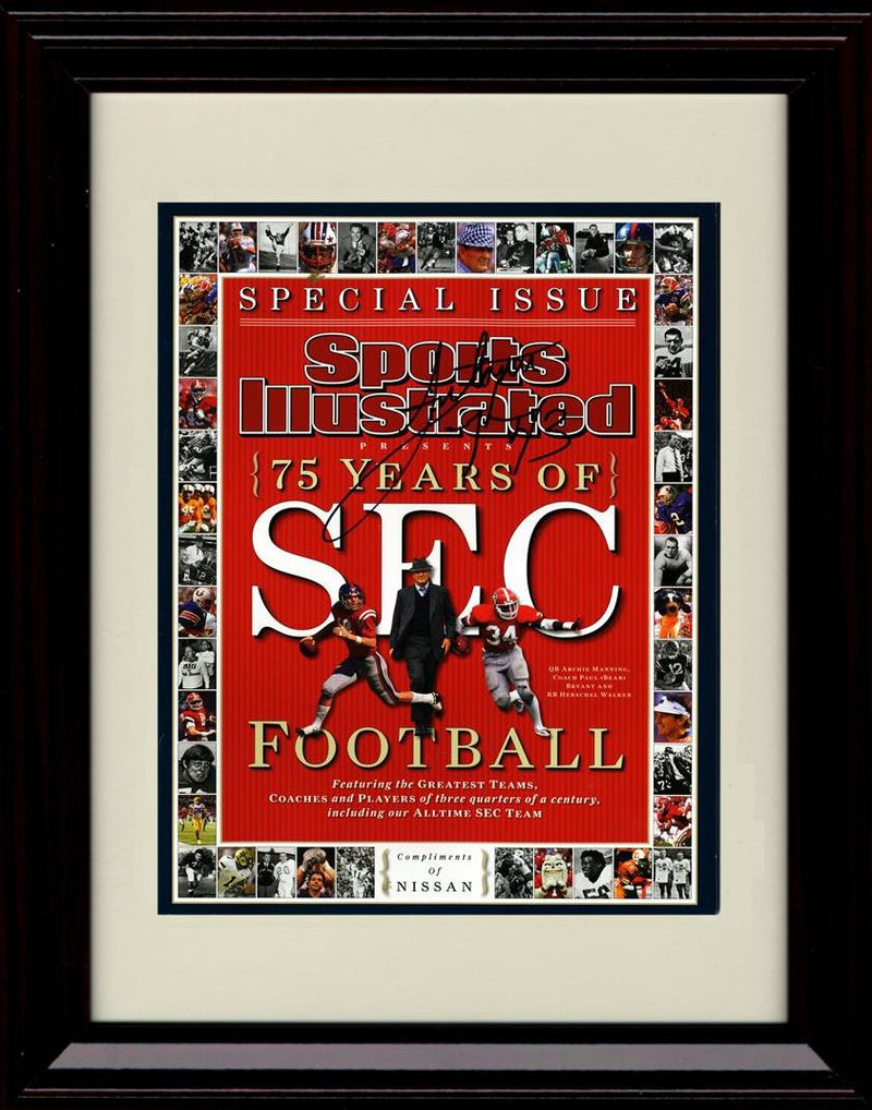 Framed 8x10 Antonio Langham Autograph Promo Print - Alabama Crimson Tide- 2008 Sports Illustrated  75 Years of SEC Football Framed Print - College Football FSP - Framed   