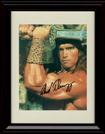 8x10 Framed Arnold Schwarzenegger Autograph Promo Print - Conan The Barbarian Framed Print - Movies FSP - Framed   