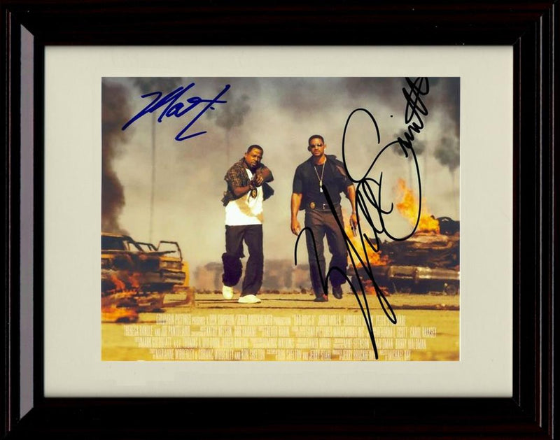 8x10 Framed Bad Boys II Autograph Promo Print - Will Smith And Martin Lawrence Framed Print - Movies FSP - Framed   