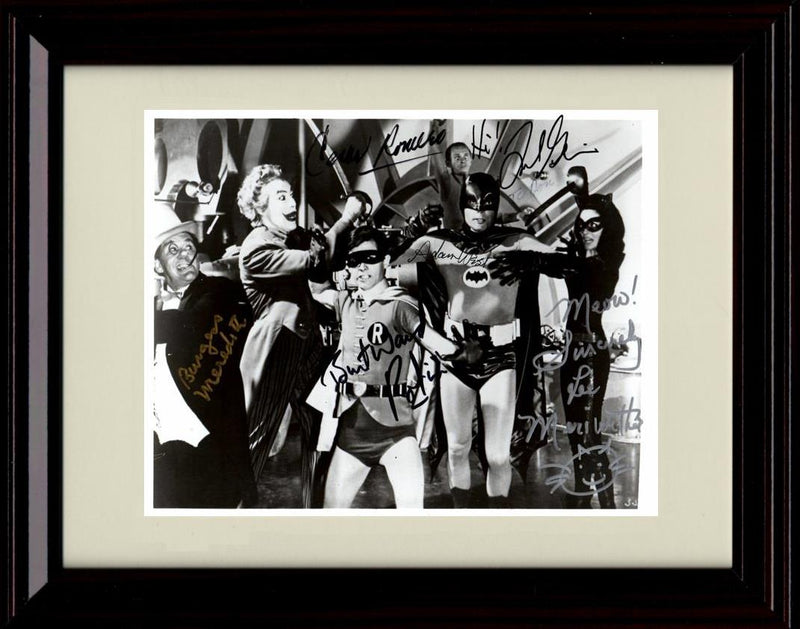 Framed Batman TV Cast Autograph Promo Print - Landscape Framed Print - Movies FSP - Framed   