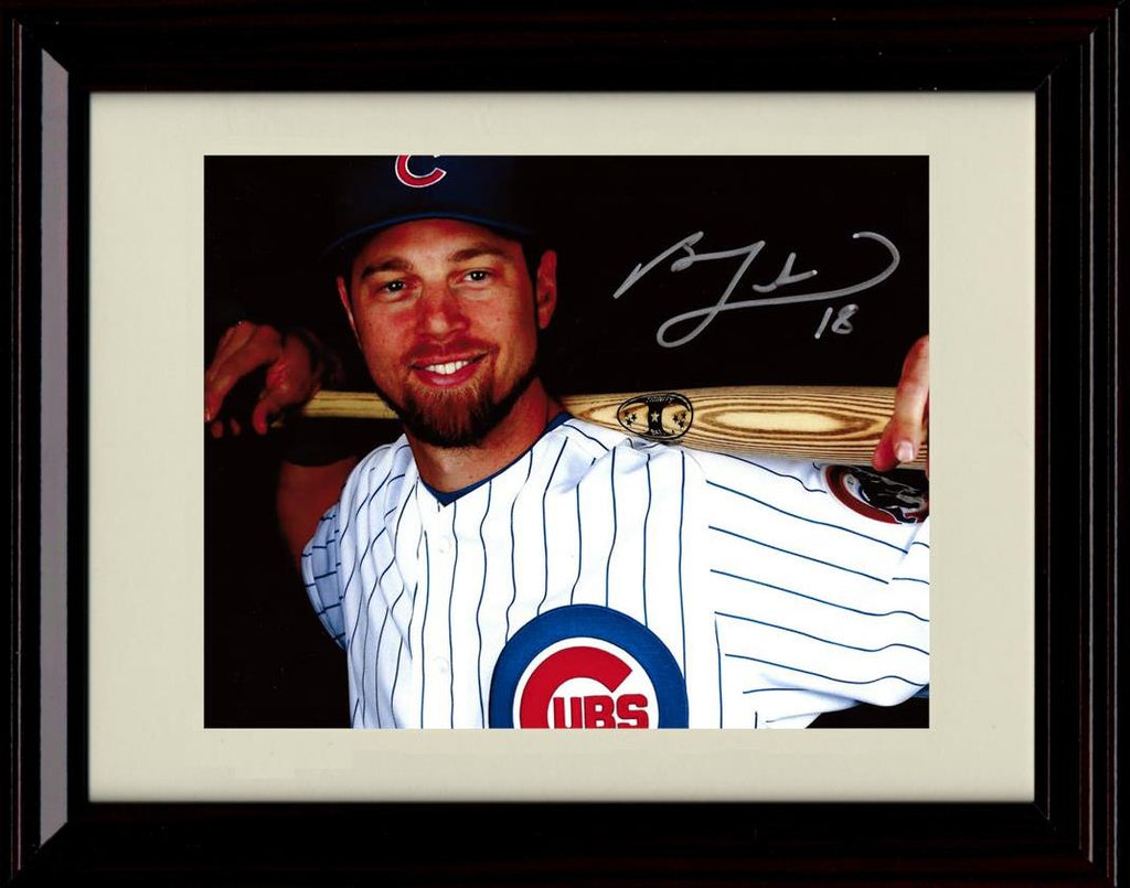 Framed 8x10 Ben Zobrist - Bat On Shoulders - Chicago Cubs Autograph Replica Print Framed Print - Baseball FSP - Framed   