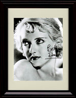 8x10 Framed Bette Davis Autograph Promo Print - Close Up Framed Print - Movies FSP - Framed   