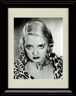8x10 Framed Bette Davis Autograph Promo Print - Leopard Print Framed Print - Movies FSP - Framed   