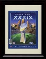 8x10 Framed Bill Belicek - New England Patriots Autograph Promo Print - Super Bowl  XXXIX Program Framed Print - Pro Football FSP - Framed   