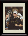 8x10 Framed Bill Cowher - Pittsburgh Steelers Autograph Promo Print - SB XL Trophy Raise Close Up Framed Print - Pro Football FSP - Framed   