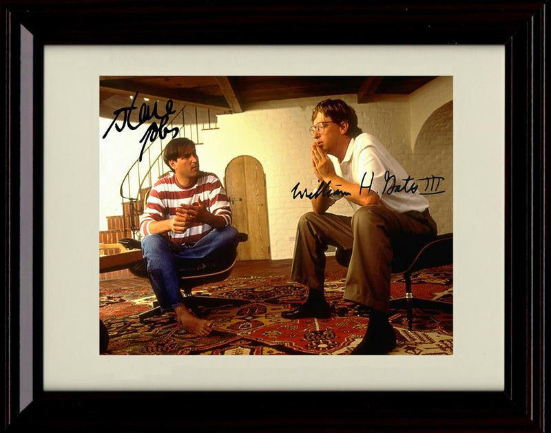 16x20 Framed Bill Gates and Steve Jobs Autograph Promo Print - Landscape Gallery Print - Other FSP - Gallery Framed   