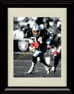 8x10 Framed Bo Jackson - Oakland Raiders Autograph Promo Print - Running The Ball Black and White with Color Framed Print - Pro Football FSP - Framed   