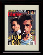 8x10 Framed Brad Pitt and Edward Norton Autograph Promo Print - Fight Club Framed Print - Movies FSP - Framed   