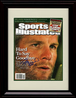 16x20 Framed Brett Favre - Green Bay Packers Autograph Promo Print - Hard To Say Goodbye Sports Illustrated Gallery Print - Pro Football FSP - Gallery Framed   
