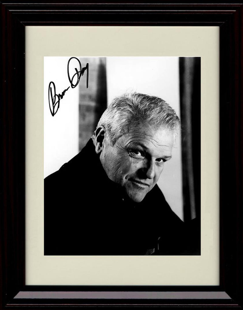 8x10 Framed Brian Dennehy Autograph Promo Print - Headshot Black and White Framed Print - Movies FSP - Framed   