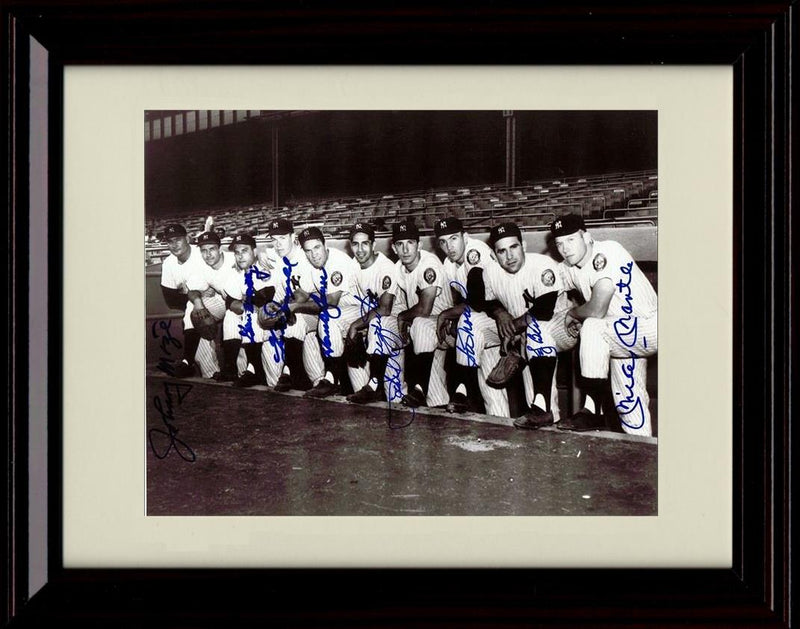 Framed 8x10 Bronx Bombers - Black And White - New York Yankees Autograph Replica Print Framed Print - Baseball FSP - Framed   