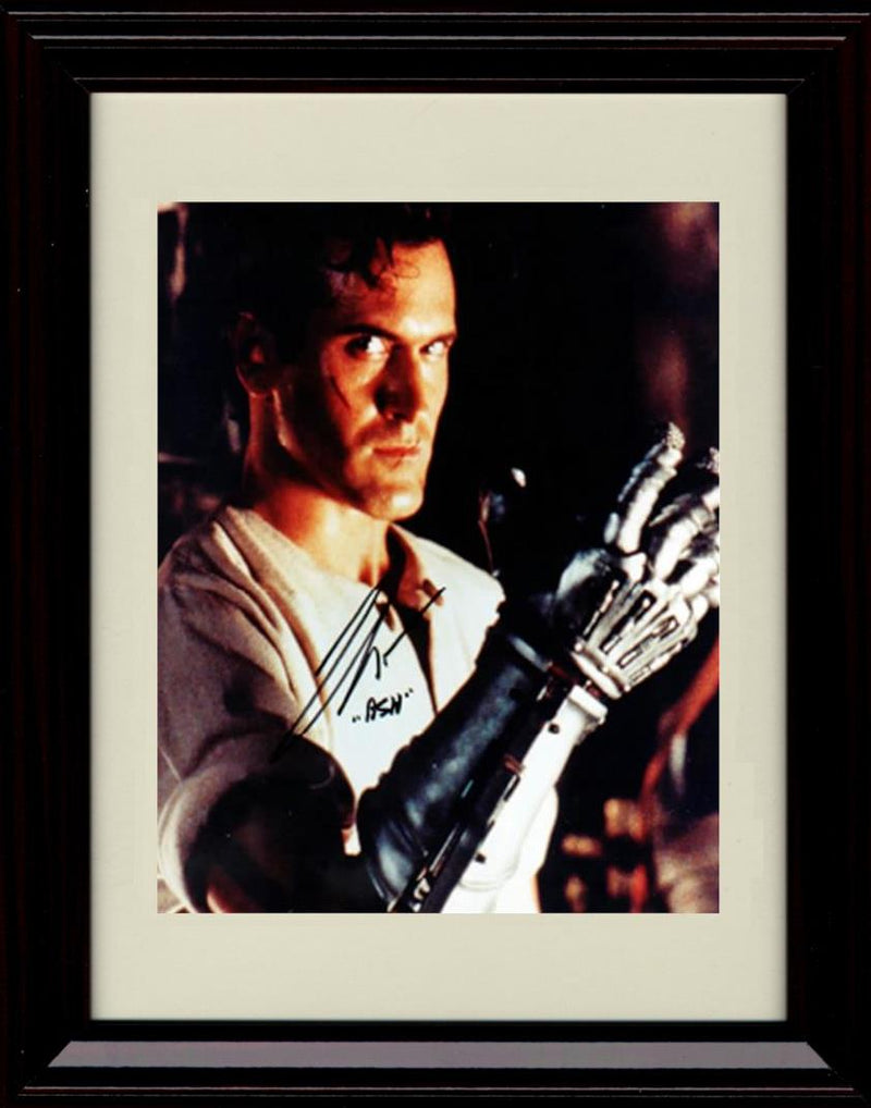 8x10 Framed Bruce Campbell Autograph Promo Print - Ash Framed Print - Movies FSP - Framed   