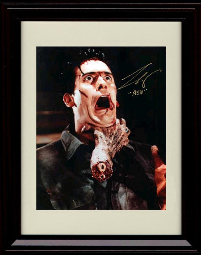 8x10 Framed Bruce Campbell Autograph Promo Print - Ash Choke Framed Print - Movies FSP - Framed   