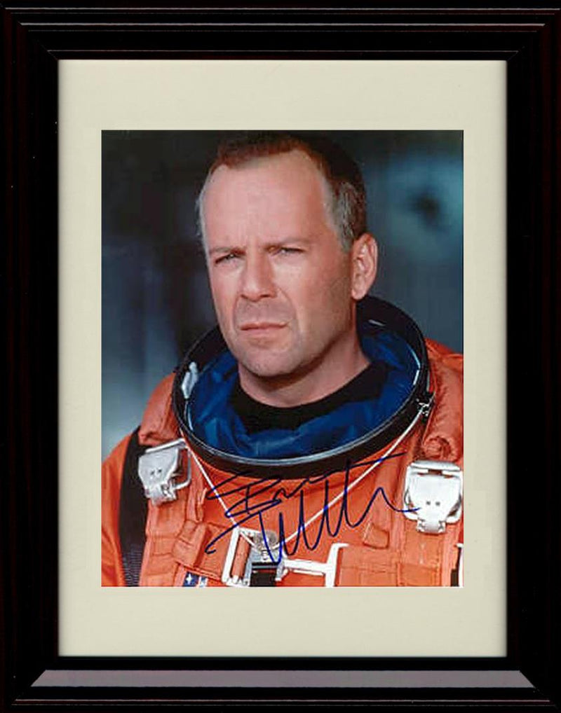 8x10 Framed Bruce Willis Autograph Promo Print - Armageddon Framed Print - Movies FSP - Framed   