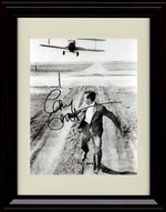8x10 Framed Cary Grant Autograph Promo Print - Running From Plane Framed Print - Movies FSP - Framed   