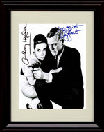 8x10 Framed Cary Grant and Audrey Hepburn Autograph Promo Print - With Gun Framed Print - Movies FSP - Framed   