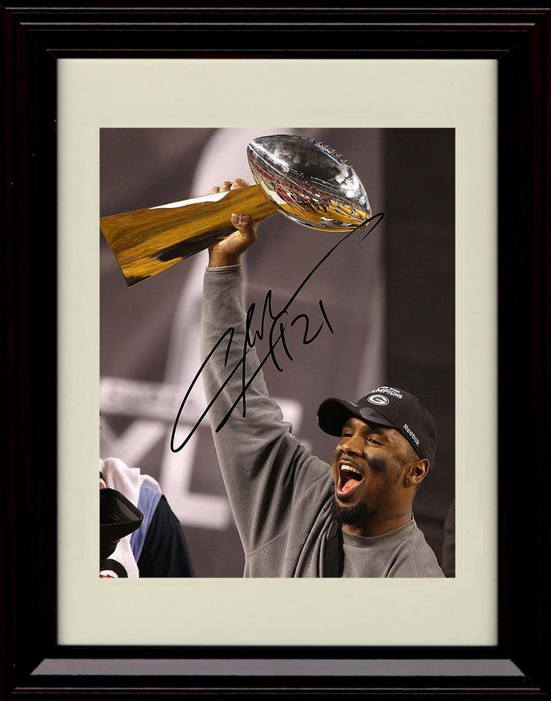 Unframed Charles Woodson - Green Bay Packers Autograph Promo Print - Trophy Raise Unframed Print - Pro Football FSP - Unframed   