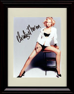 8x10 Framed Charlize Theron Autograph Promo Print - On Chair Framed Print - Movies FSP - Framed   