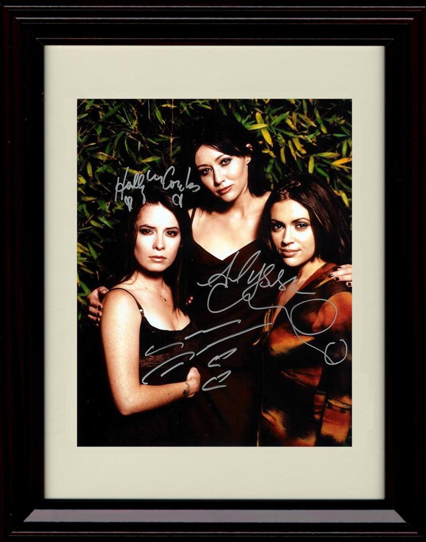 8x10 Framed Charmed Cast Autograph Promo Print - Portrait Framed Print - Television FSP - Framed   