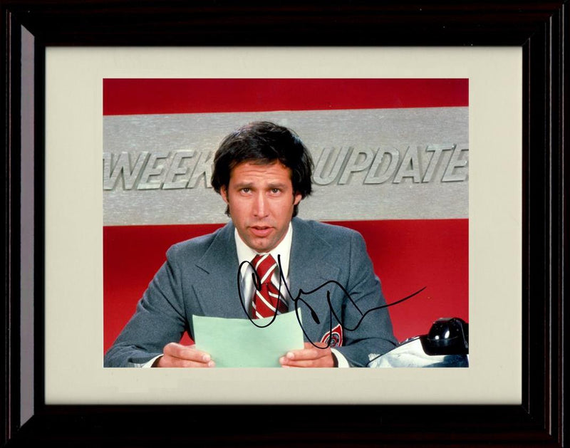 8x10 Framed Chevy Chase Autograph Promo Print - SNL Framed Print - Television FSP - Framed   