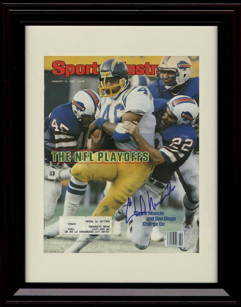 16x20 Framed Chuck Muncie - San Diego Chargers Autograph Promo Print - 1981 Sports Illustrated Cover Gallery Print - Pro Football FSP - Gallery Framed   