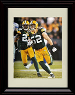 16x20 Framed Clay Matthews - Green Bay Packers Autograph Promo Print - Running The Ball Gallery Print - Pro Football FSP - Gallery Framed   