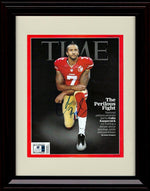 8x10 Framed Colin Kaepernick - San Francisco 49ers Autograph Promo Print - Time Magazine Framed Print - Pro Football FSP - Framed   