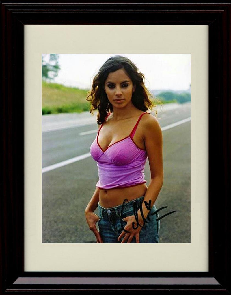 8x10 Framed Collien Fernandes Autograph Promo Print - Standing Framed Print - Movies FSP - Framed   
