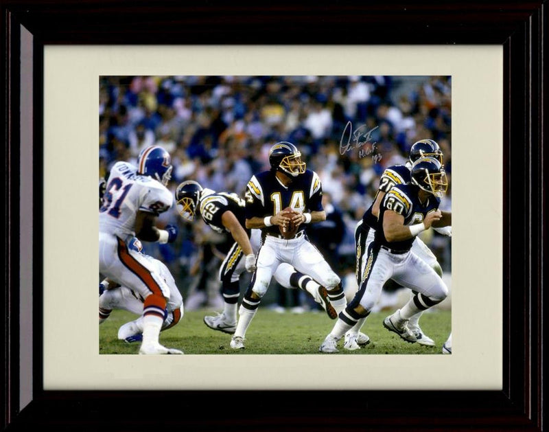 Unframed Dan Fouts - San Diego Chargers Autograph Promo Print - Passing - HoF 93 Unframed Print - Pro Football FSP - Unframed   