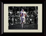 Unframed Dan Marino - Miami Dolphins Autograph Promo Print - Running To Meet The Team Black and White With Color Unframed Print - Pro Football FSP - Unframed   