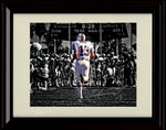 Unframed Dan Marino - Miami Dolphins Autograph Promo Print - Running To Meet The Team Black and White With Color Unframed Print - Pro Football FSP - Unframed   