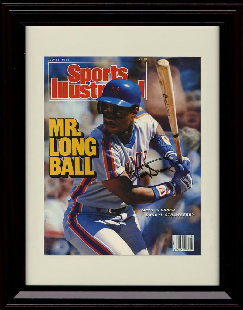 Unframed Darryl Strawberry - Sports Illustrated Mr Long Ball - New York Mets Autograph Replica Print Unframed Print - Baseball FSP - Unframed   