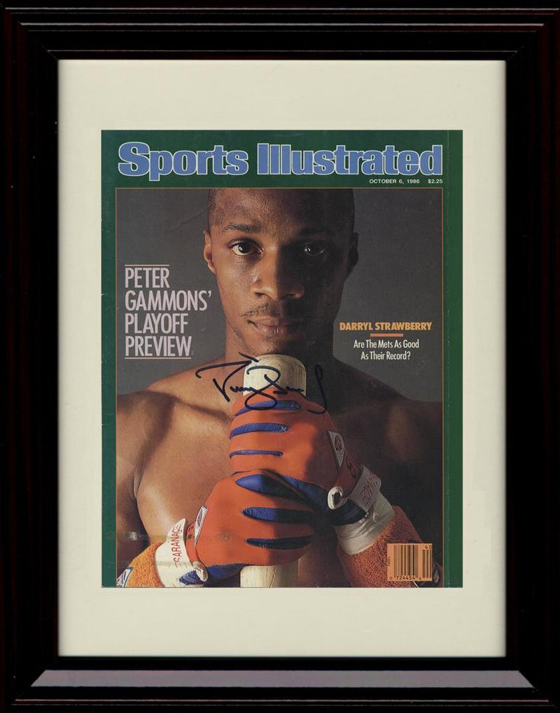 Framed 8x10 Darryl Strawberry - Sports Illustrated No Shirt - New York Mets Autograph Replica Print Framed Print - Baseball FSP - Framed   