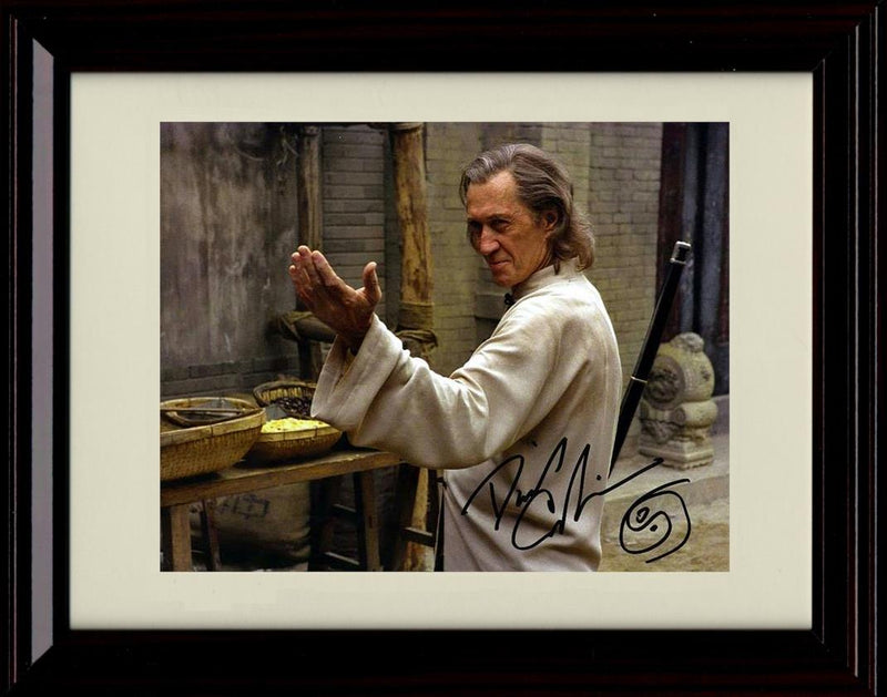 8x10 Framed David Carradine Autograph Promo Print - Hand Up Framed Print - Movies FSP - Framed   