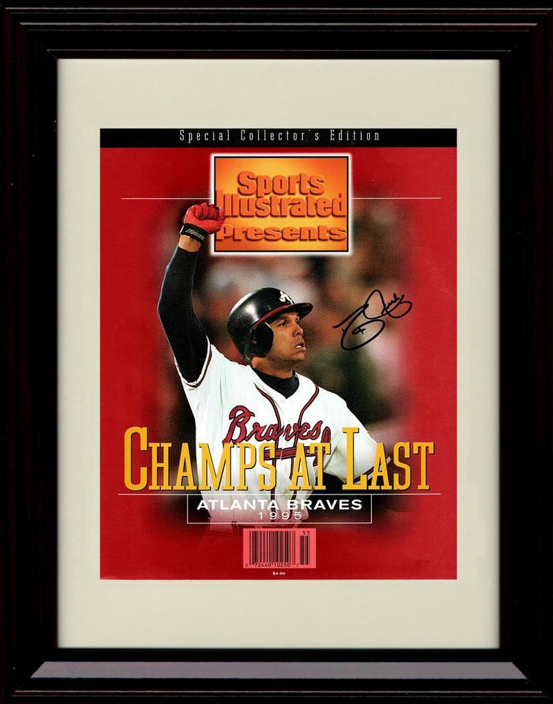 Unframed David Justice - 1995 Signed Sports Illus - Atlanta Braves Autograph Replica Print Unframed Print - Baseball FSP - Unframed   