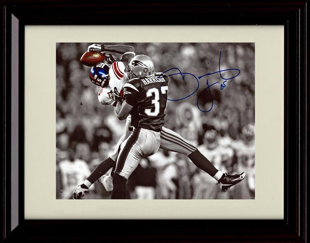 8x10 Framed David Tyree - New York Giants Autograph Promo Print - Collision Catch Black and White with Color Framed Print - Pro Football FSP - Framed   