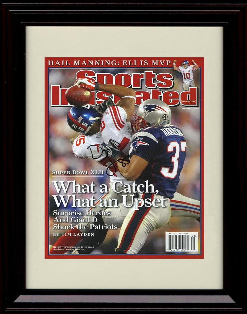 Unframed David Tyree - New York Giants Autograph Promo Print - Sports Illustrated SB XLII Edition Unframed Print - Pro Football FSP - Unframed   