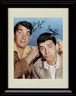 8x10 Framed Dean Martin and Jerry Lewis Autograph Promo Print - Close Up Framed Print - Movies FSP - Framed   