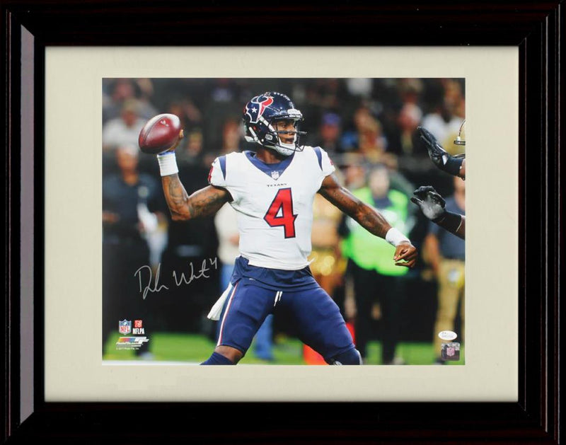 8x10 Framed Deshaun Watson - Houston Texans Autograph Promo Print - Passing Framed Print - Pro Football FSP - Framed   