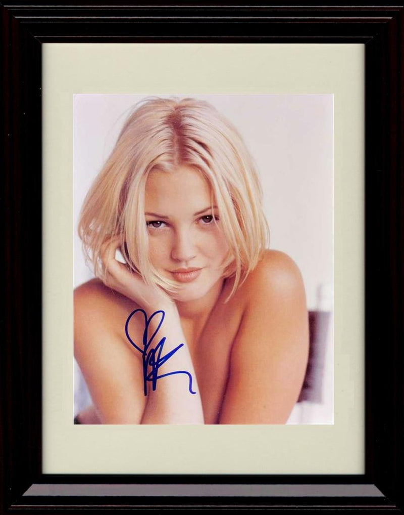 8x10 Framed Drew Barrymore Autograph Promo Print - Headshot Framed Print - Movies FSP - Framed   