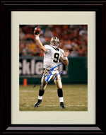8x10 Framed Drew Brees - New Orleans Saints Autograph Promo Print - Pass White Jersey Framed Print - Pro Football FSP - Framed   