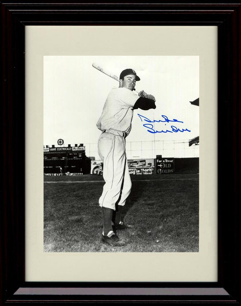 Unframed Duke Snider - Black And White - Brooklyn Dodgers Autograph Replica Print Unframed Print - Baseball FSP - Unframed   